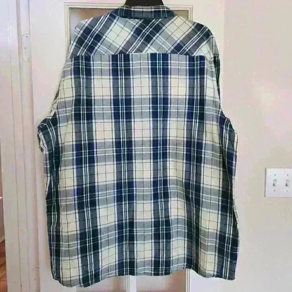 Red Head Men's Blue Plaid Button Down 100% Cotton 2XL Work Casual Outdoors Fall - Picture 2 of 9